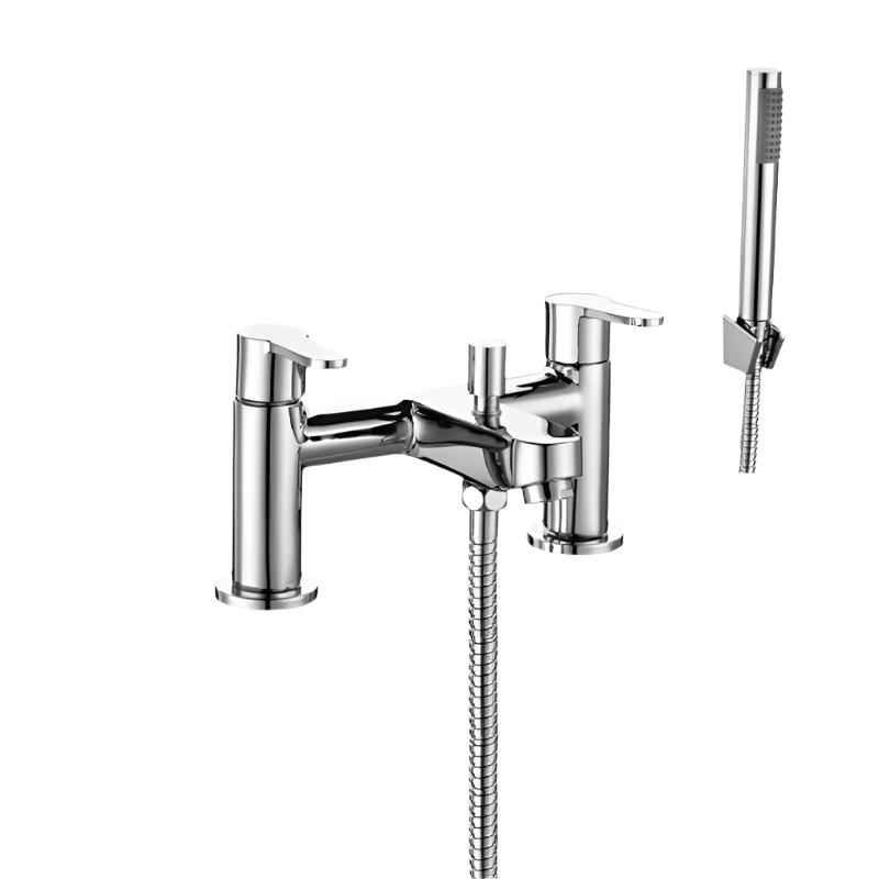 Mode Chrome Bath Mixer Tap with Shower Mixer Kit - bathandtile