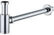 Modern Bottle Trap, Extension & Flange - Chrome - bathandtile