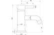montel chrome cloakroom basin mixer tap waste, Alessio, Chrome Basin Taps, Cloakroom Basin Taps, Taps, 5