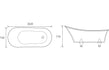 napoleon freestanding bath 1620x700x770mm, Baths, Free Standing Baths, Alessio, 6