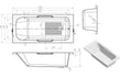natala gripped bath 1500x700x550mm, Baths, Straight Baths, Alessio, 3