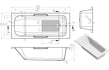 natala gripped bath 1600x700x550mm, Baths, Straight Baths, Alessio, 4