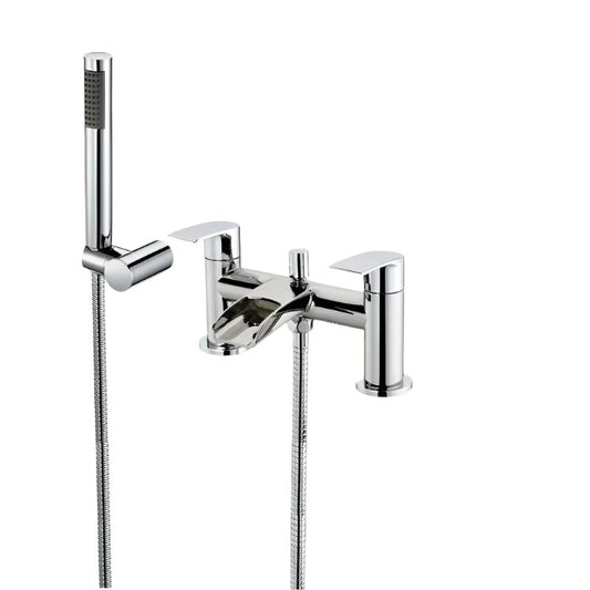 nicci chrome bath filler with shower mixer kit, Alessio, Chrome Bath Taps, Taps, 1