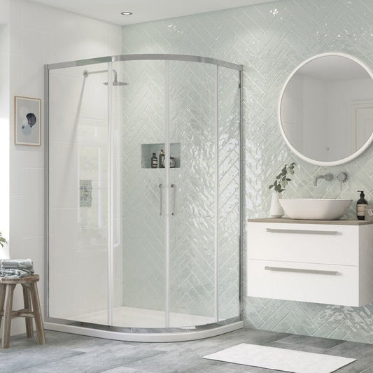 nico 900x760mm 2 door offset quadrant shower enclosure, Alessio, chrome, Offset Quadrant Shower Enclosures, Shower Enclosures, 1