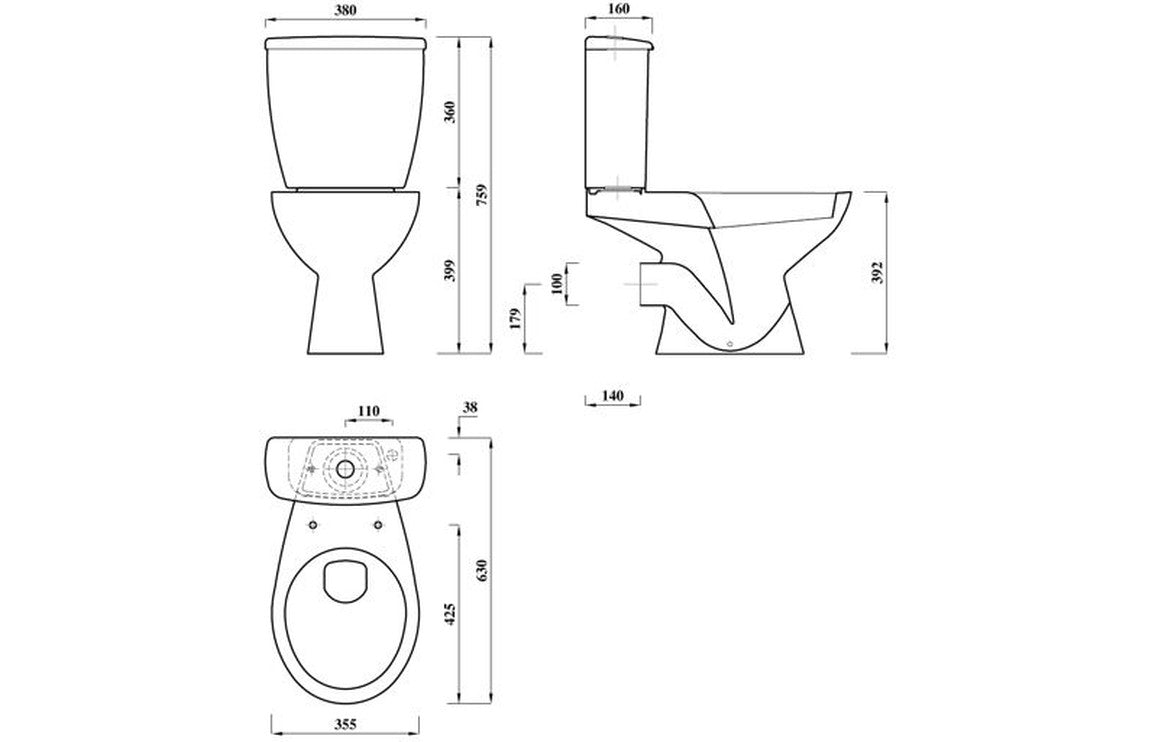 Nico Toilet WC & Soft Close Toilet Seat - bathandtile