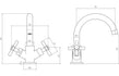 oxford chrome basin mixer tap waste, Alessio, Chrome Basin Taps, Taps, 5