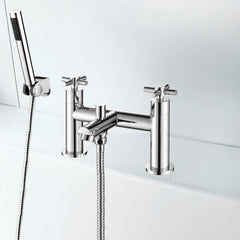 Oxford Chrome Bath Filler Tap with Shower Mixer Kit