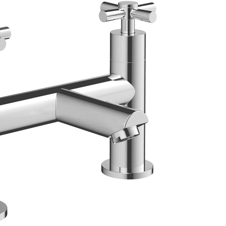 Oxford Chrome Bath Mixer Tap - bathandtile