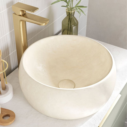 paris stone effect ceramic washbowl 400mm, Alessio, Basins, Counter Top Bowl, 1