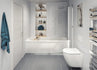  White Gloss 1200mm MDF Nu-lock Wet Wall Panel