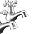piero bath pillar taps, Alessio, Chrome Bath Taps, Taps, 5