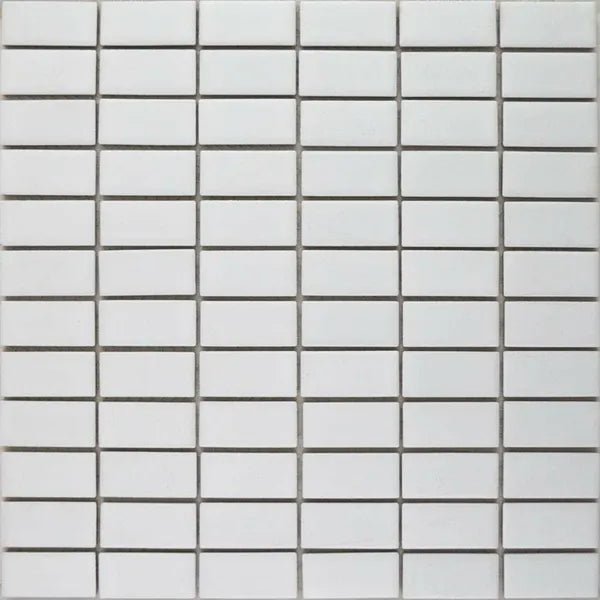 Pixel White Brick Matt 300x300 (Price Per sheet) Tiles - bathandtile