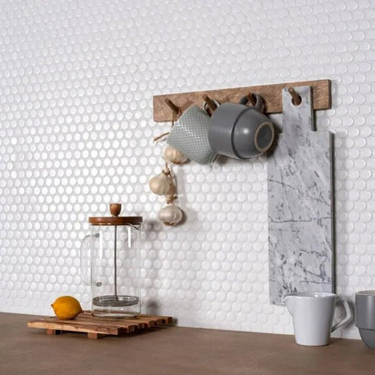 pixel white circular matt 300x300 price per sheet tiles, Floor Tiles, Mosaic  Tiles, Porcelain Tiles, Wall Tiles, White Tiles, 1