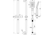 raul square shower pack single outlet riser kit, Alessio, Mixer Showers, Shower Valves, Showers, 4