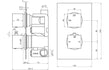 raul square shower pack single outlet riser kit, Alessio, Mixer Showers, Shower Valves, Showers, 3