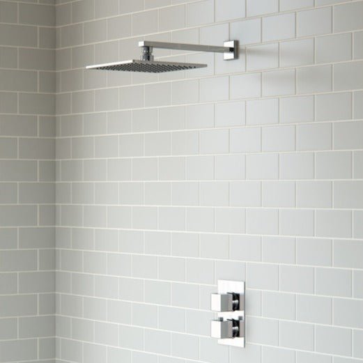 raul square shower pack single outlet with overhead shower head, Alessio, Mixer Showers, Shower Valves, Showers, 1