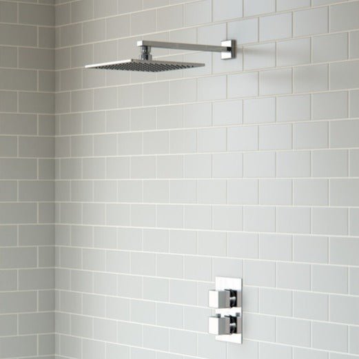 Raul Square Shower Pack- Single Outlet with Overhead Shower Head - bathandtile