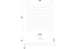 raul square shower pack single outlet with overhead shower head, Alessio, Mixer Showers, Shower Valves, Showers, 4