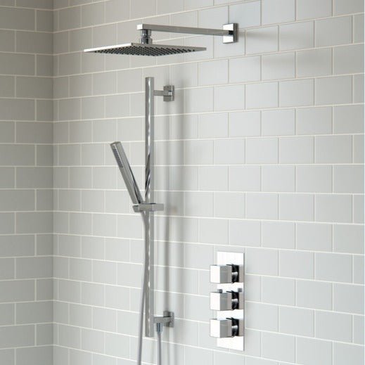 raul square shower pack two outlet riser overhead kit, Alessio, Mixer Showers, Shower Valves, Showers, 1