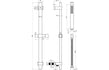 raul square shower pack two outlet riser overhead kit, Alessio, Mixer Showers, Shower Valves, Showers, 4
