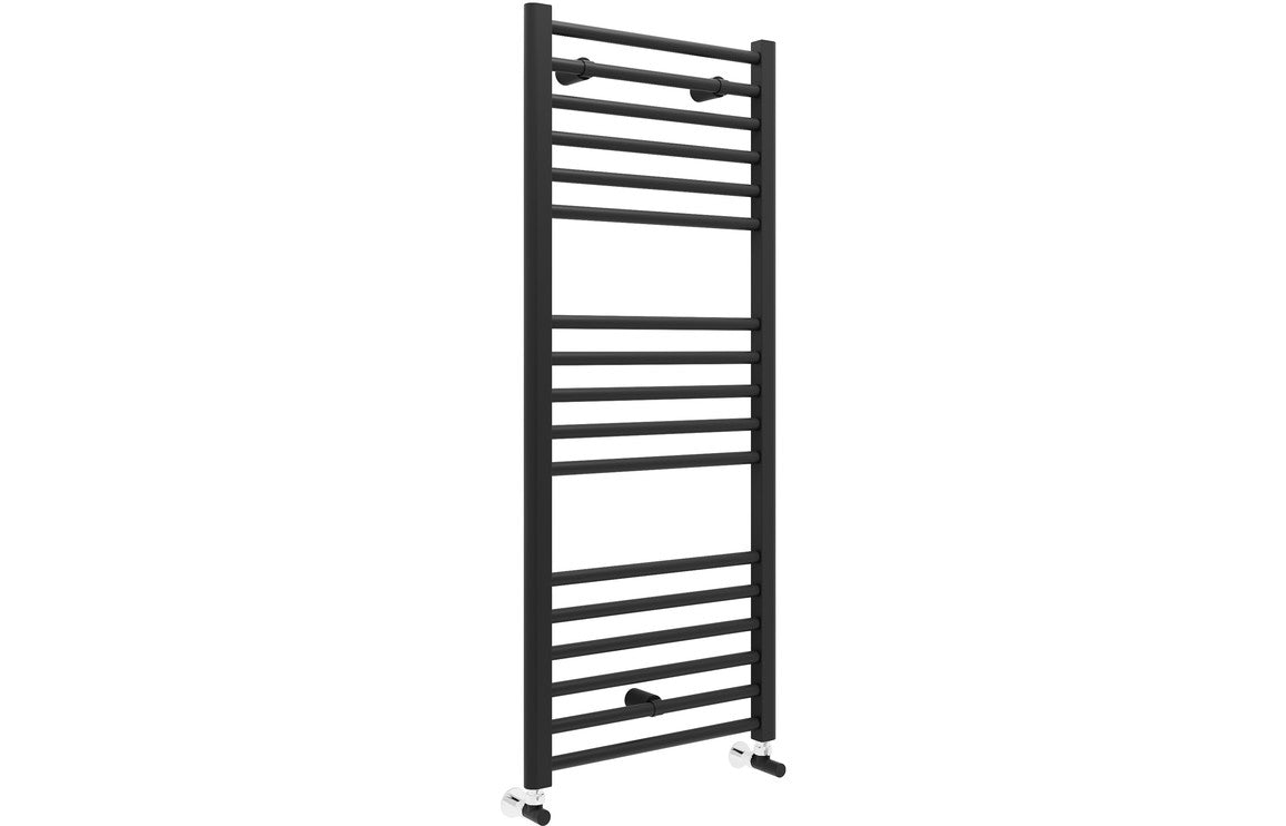 Riccardo Straight Towel Radiator 500x1200mm - Matt Black - bathandtile