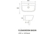 rosa cloakroom basin bottle trap 450x320mm, Alessio, Basins, Semi Pedestal Basins, 4