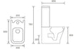 Rosa Close Coupled Fully Shrouded WC & Wrapover Toilet Seat - bathandtile