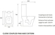 Rosa Close Coupled Open Back WC & Slim Soft Close Toilet Seat - bathandtile