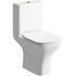 Rosa Close Coupled Open Back WC & Slim Soft Close Toilet Seat - bathandtile