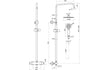 round cool touch thermostatic bar mixer riser kit matt black, Alessio, Mixer Showers, Showers, 3