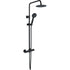 round cool touch thermostatic bar mixer riser kit matt black, Alessio, Mixer Showers, Showers, 2