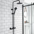 round cool touch thermostatic bar mixer riser kit matt black, Alessio, Mixer Showers, Showers, 1