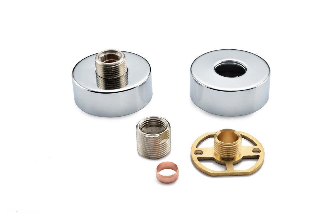 Round Exposed Shower Valve Fast Fitting Kit (Pair) - bathandtile