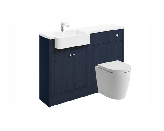 Sabrina 1242mm Basin & WC Unit Pack (LH) - Indigo Ash - bathandtile