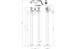 sabrina floor standing bath shower mixer tap with shower kit, Alessio, Chrome Bath Taps, Free Standing Bath Taps, Taps, 8