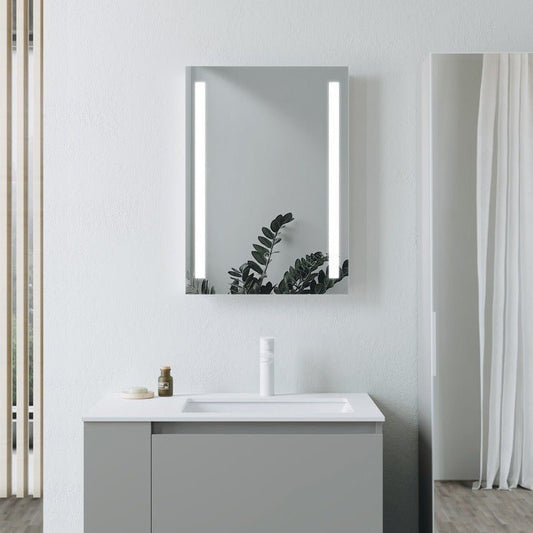 serena 500x700mm rectangle front lit led mirror, Alessio, Illuminated Bathroom Mirror, Mirrors, 1