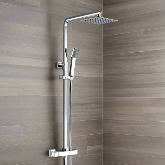 sergio thermostatic bar mixer shower with riser overhead kt, Alessio, Mixer Showers, Showers, 1