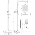 sergio thermostatic bar mixer shower with riser overhead kt, Alessio, Mixer Showers, Showers, 3