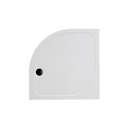 45mm deluxe 900x760mm offset quadrant tray waste right hand, Alessio, white, Offset Quadrant Trays, Shower Trays, 1