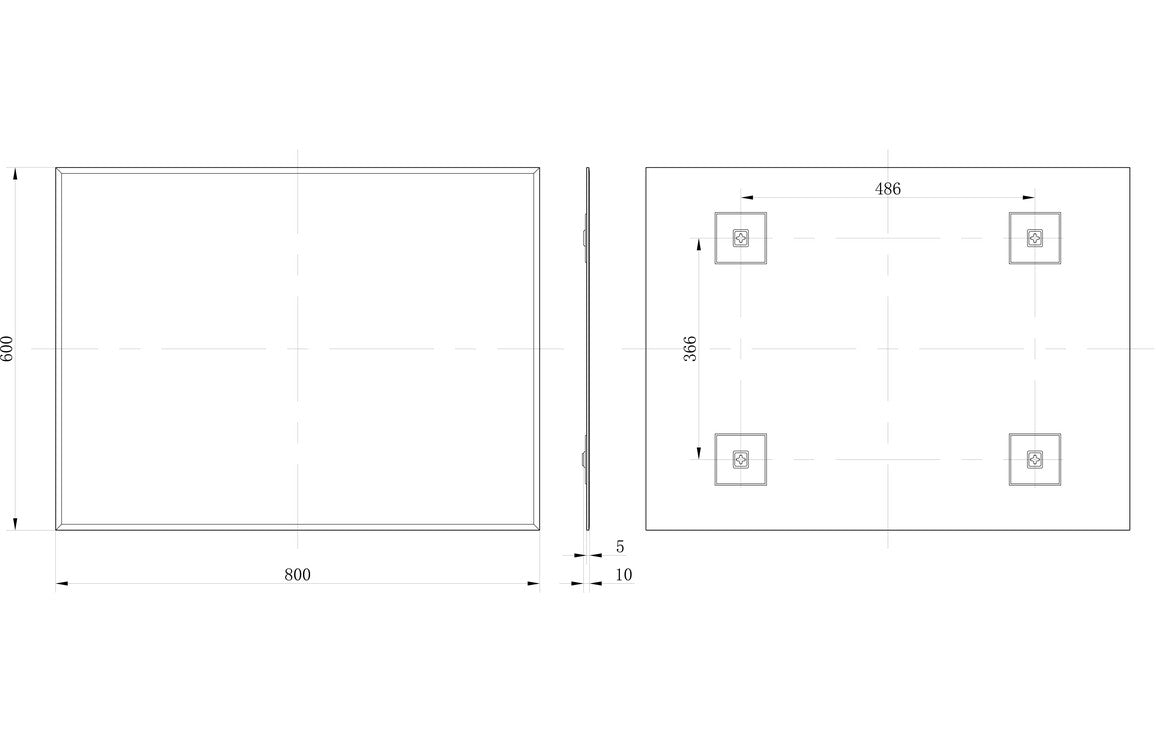 Sleek 600x800mm Rectangle Mirror - bathandtile