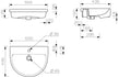 Sofia Semi Recessed Basin 555x435mm - bathandtile