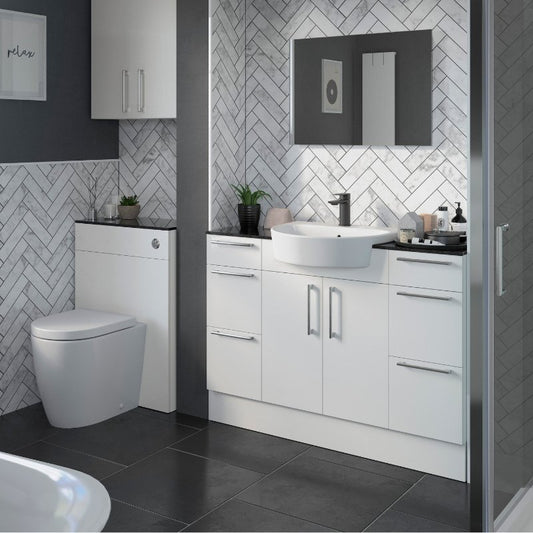 Sofia Semi Recessed Basin 555x435mm - bathandtile