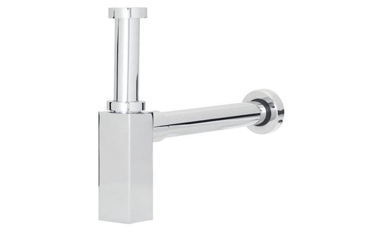 Square Bottle Trap Chrome - bathandtile