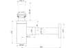 Square Bottle Trap Chrome - bathandtile