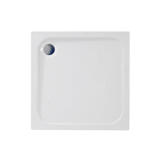 45mm deluxe 800x800mm square tray waste, Alessio, white, Shower Trays, Square Trays, 1