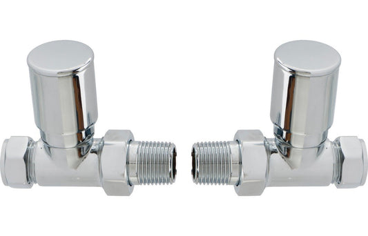 Straight Radiator Valve - Chrome - bathandtile