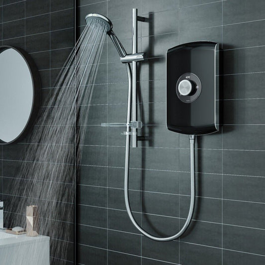 Triton Amore Electric Shower 9.5kW - Black Gloss - bathandtile