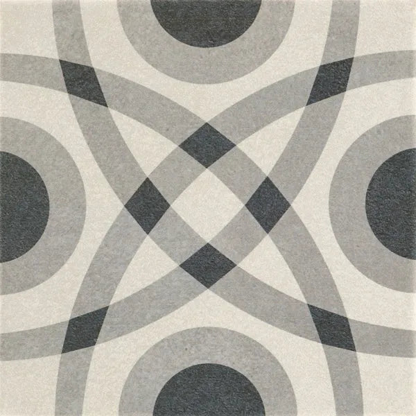 Twenties Circle Design Tiles 200x200mm - bathandtile