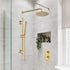 two outlet shower valve with riser overhead kit brushed brass, Alessio, Mixer Showers, Showers, 3