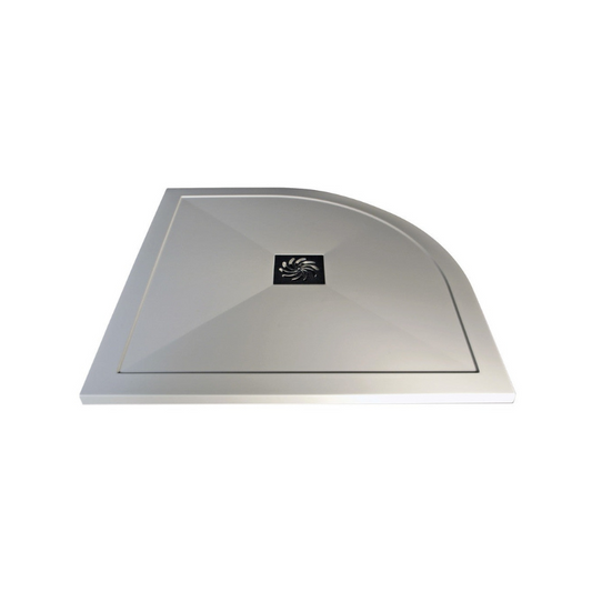 25mm ultra slim 1200mm x 900mm offset quadrant tray waste l h, Alessio, white, Offset Quadrant Trays, Shower Trays, 1